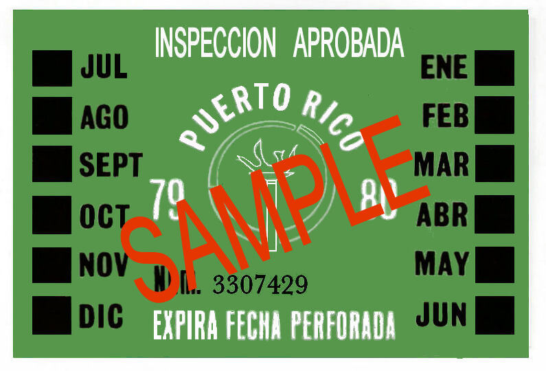 Modal Additional Images for Puerto Rico 1979-80 Inspection sticker